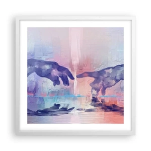 Plagát v bielom ráme - Božská iskra života - 50x50 cm