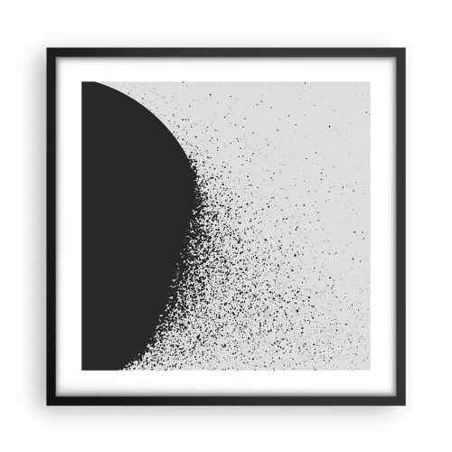 Plagát v čiernom ráme - Pohyb častíc - 50x50 cm