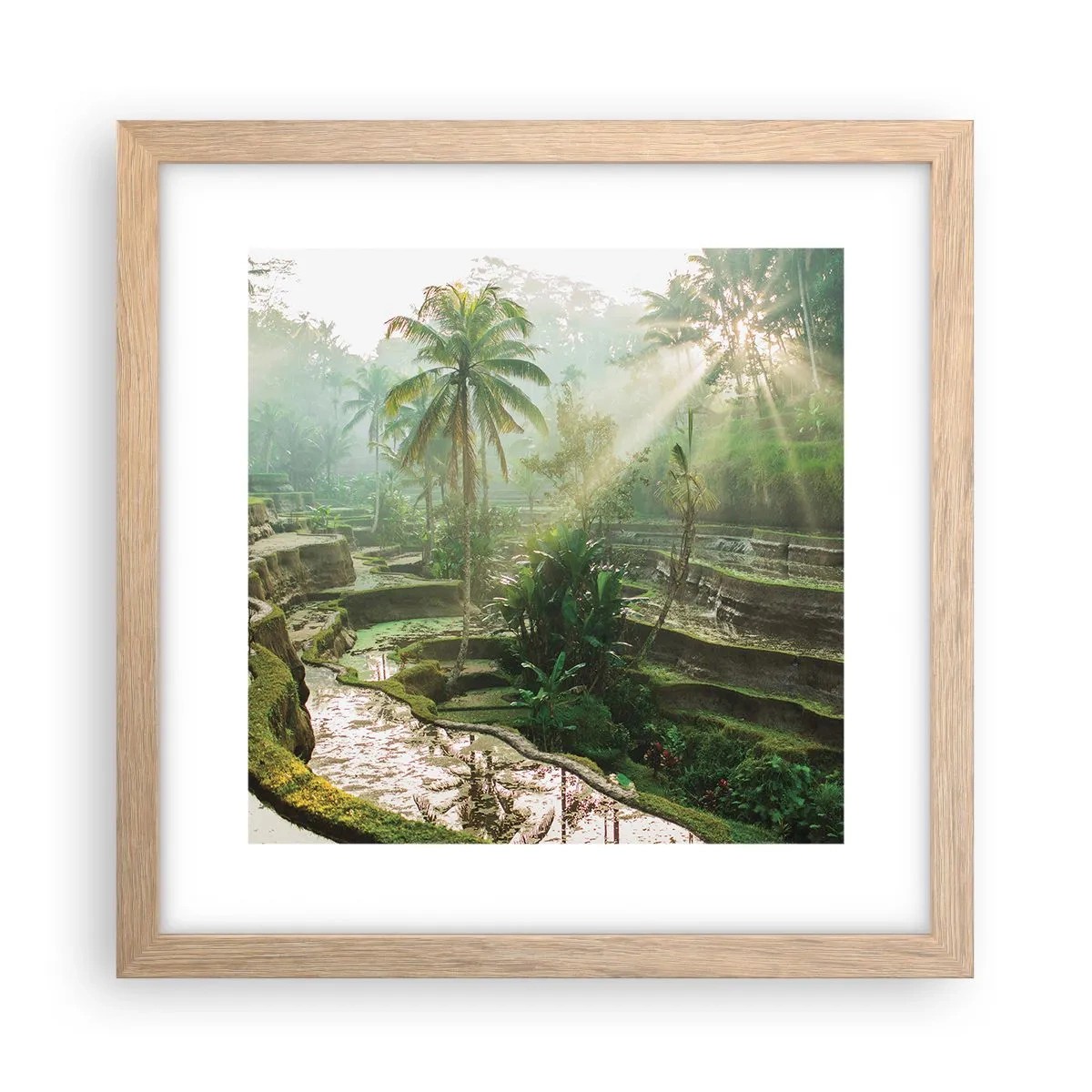 Plagát v ráme zo svetlého duba - Vyrastať na slnku - 30x30 cm