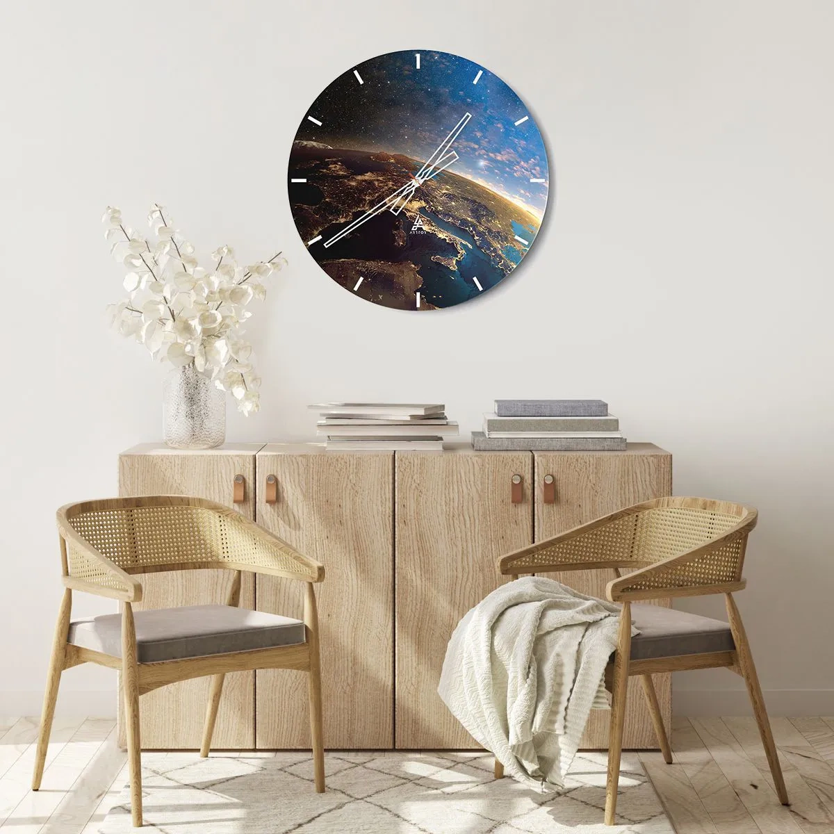 Nástenné hodiny - Pozrime sa na seba s odstupom - 40x40 cm