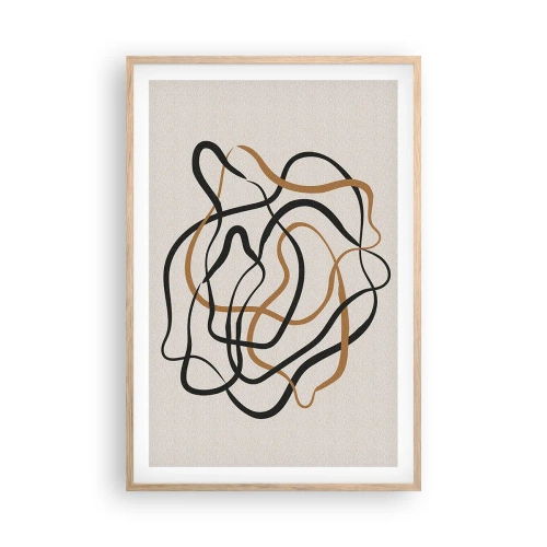 Plagát v ráme zo svetlého duba - Všetko sa pokrútilo - 61x91 cm