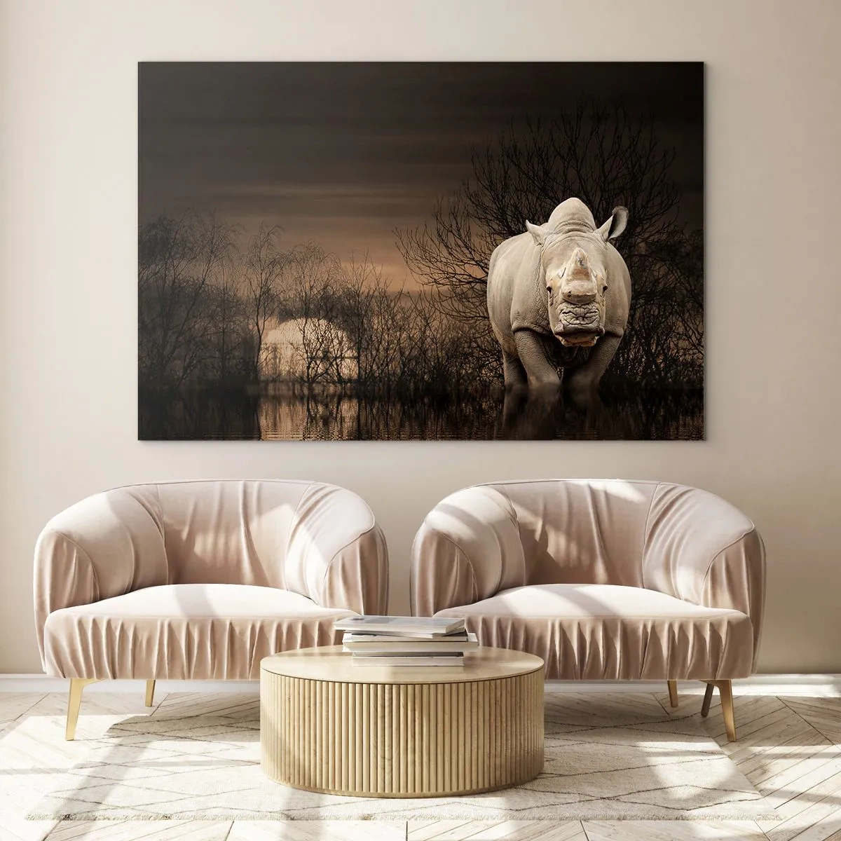 Obraz na skle - Biely proti prírode - 100x70 cm