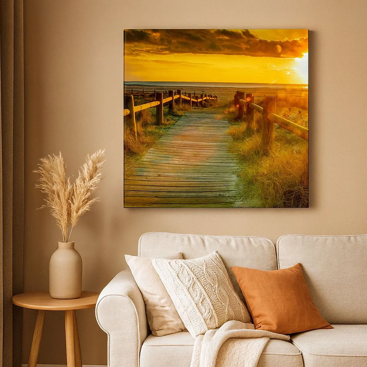 Obraz na plátne - Vykúpané v starom zlate - 30x30 cm