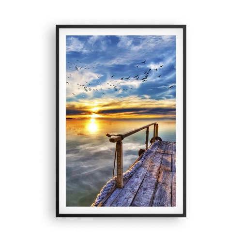 Plagát v čiernom ráme - Vietor ide odpočívať - 61x91 cm