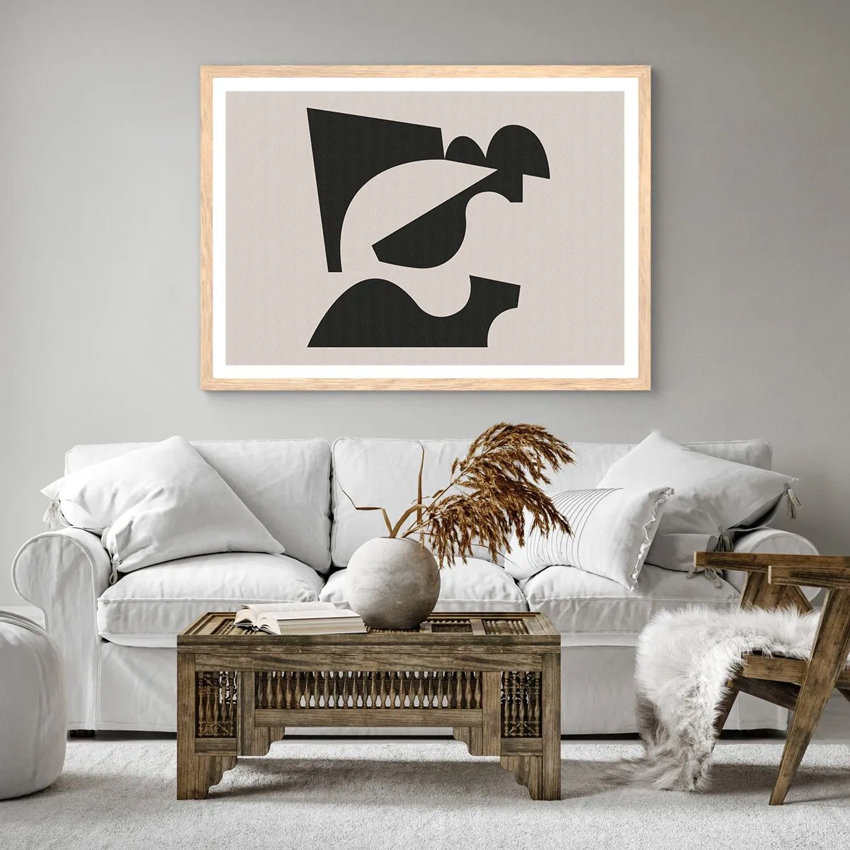 Plagát v ráme zo svetlého duba - Na samostatné ukladanie - 70x50 cm