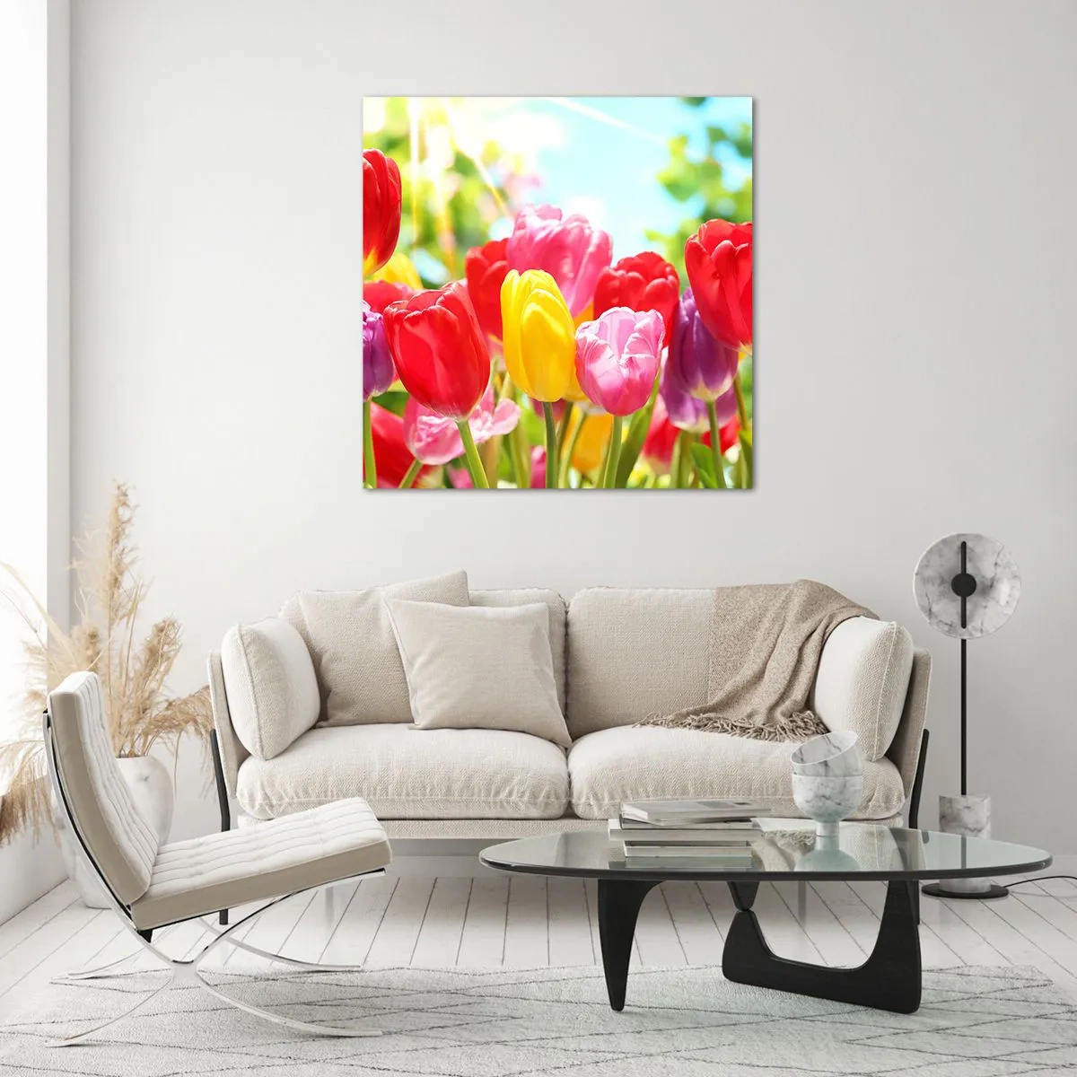 Obraz na skle - To sme my, farby mája! - 50x50 cm