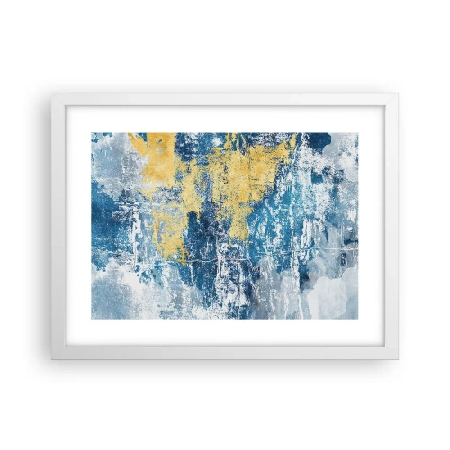 Plagát v bielom ráme - Abstrakcia s dobrou náladou - 40x30 cm