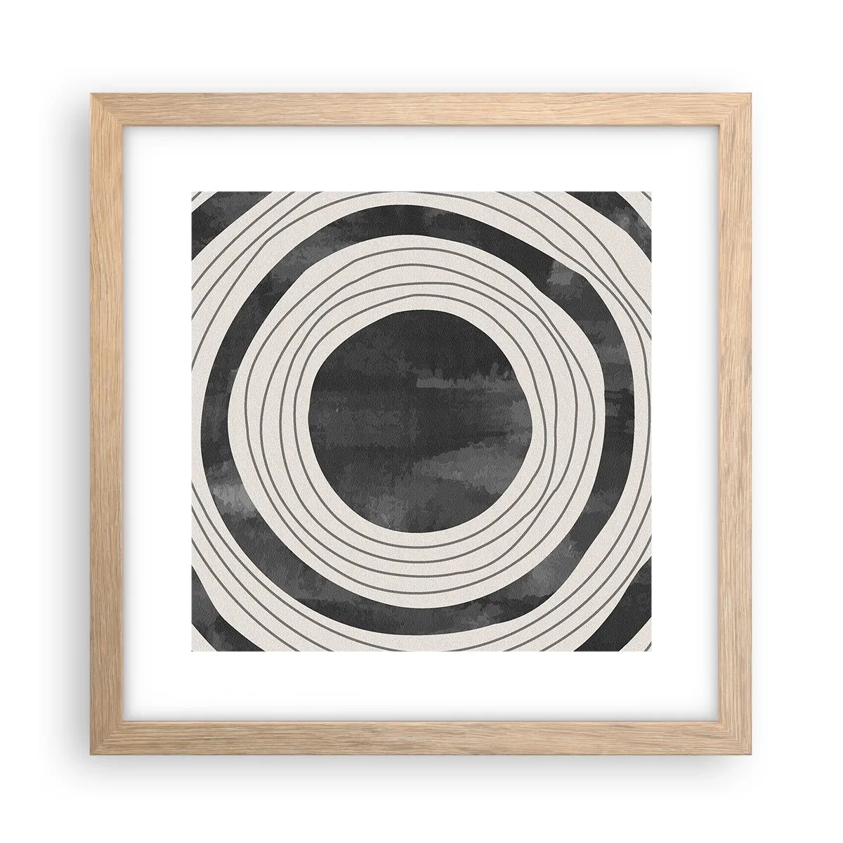 Plagát v ráme zo svetlého duba - Presný zásah - 30x30 cm