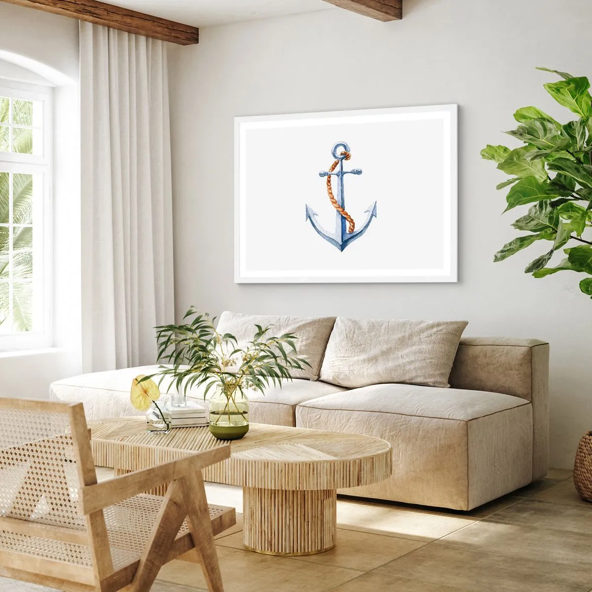 Plagát v bielom ráme - Ahoj, dobrodružstvo! - 91x61 cm