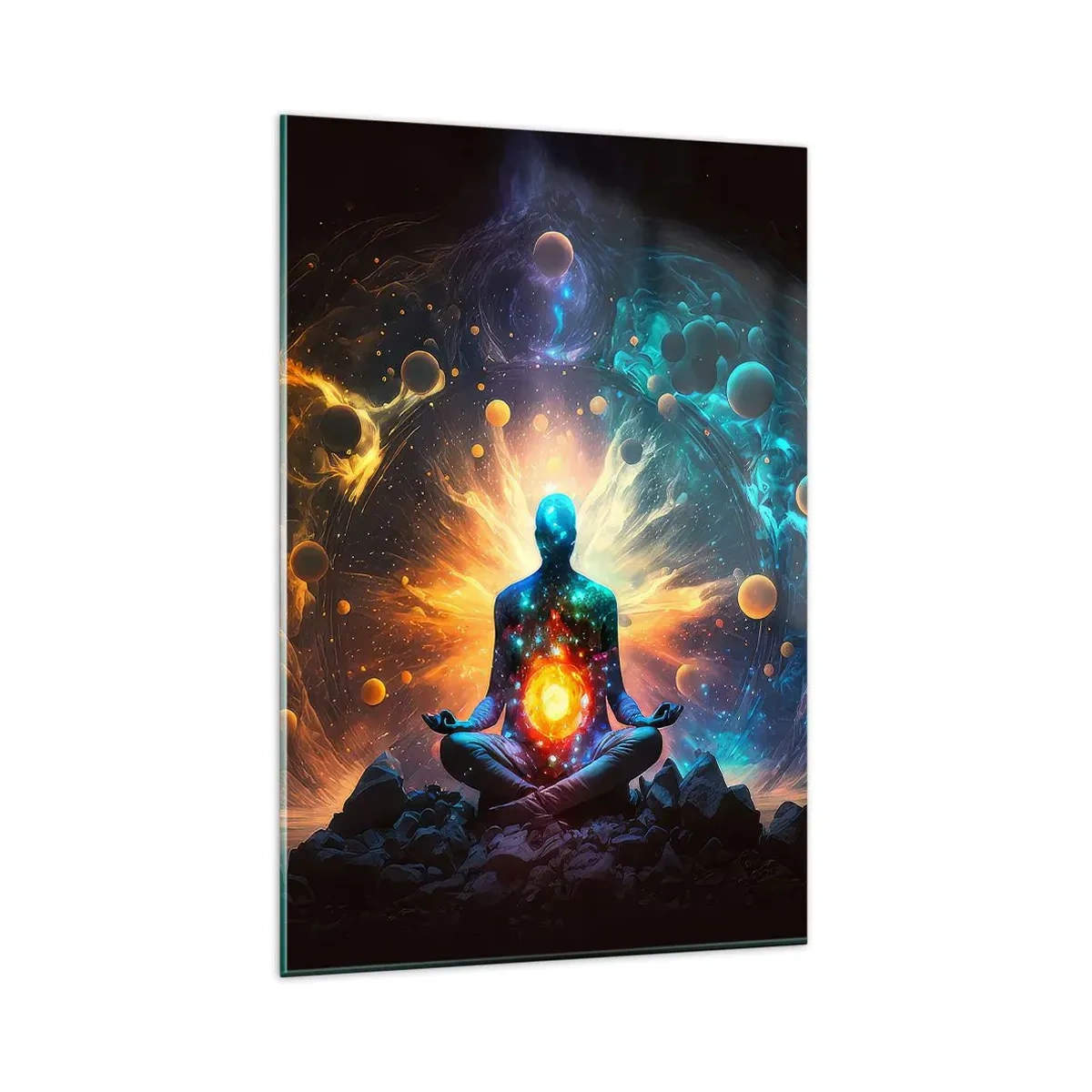 Obraz na skle - Vesmírny pokoj - 80x120 cm