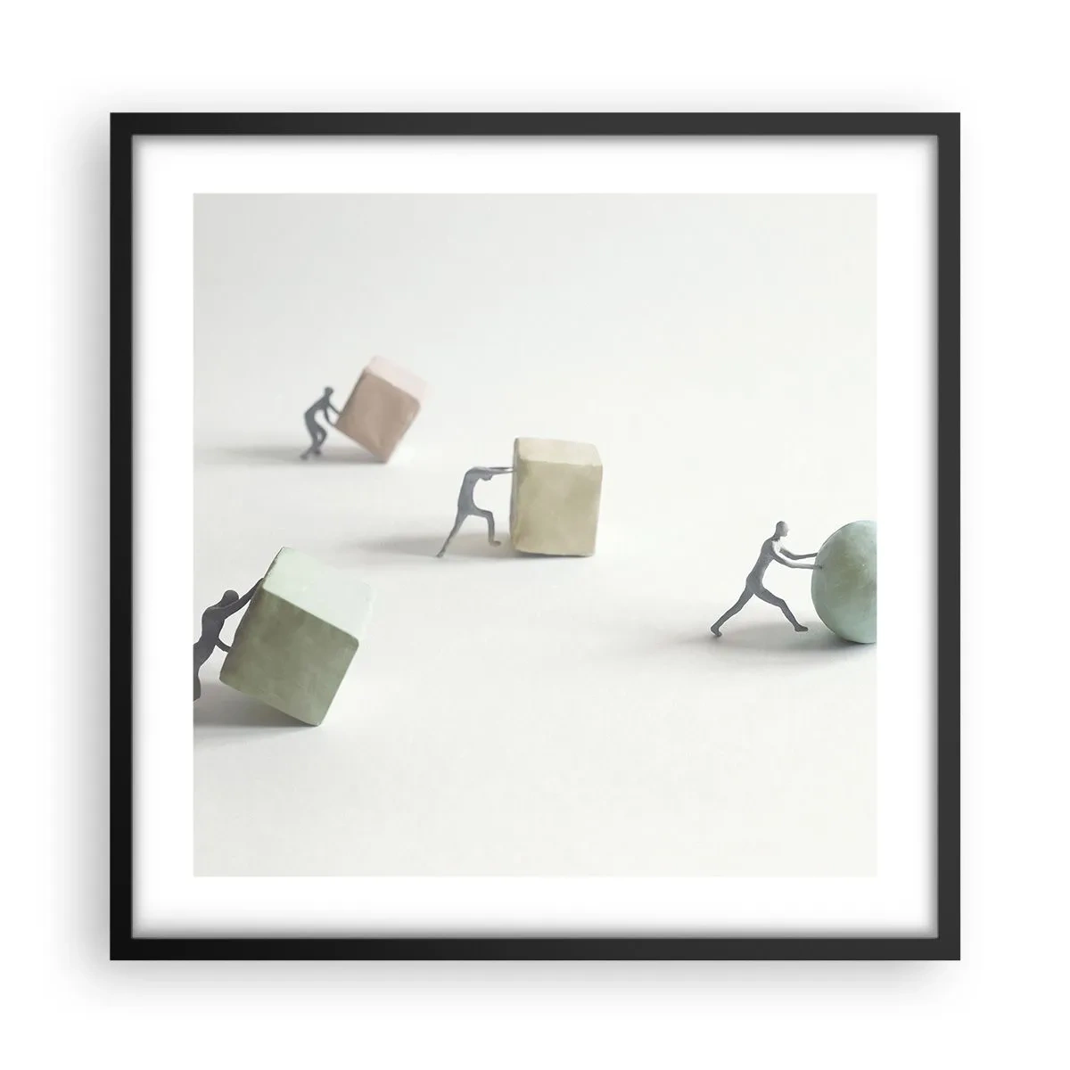 Plagát v čiernom ráme - Život samotný - 50x50 cm