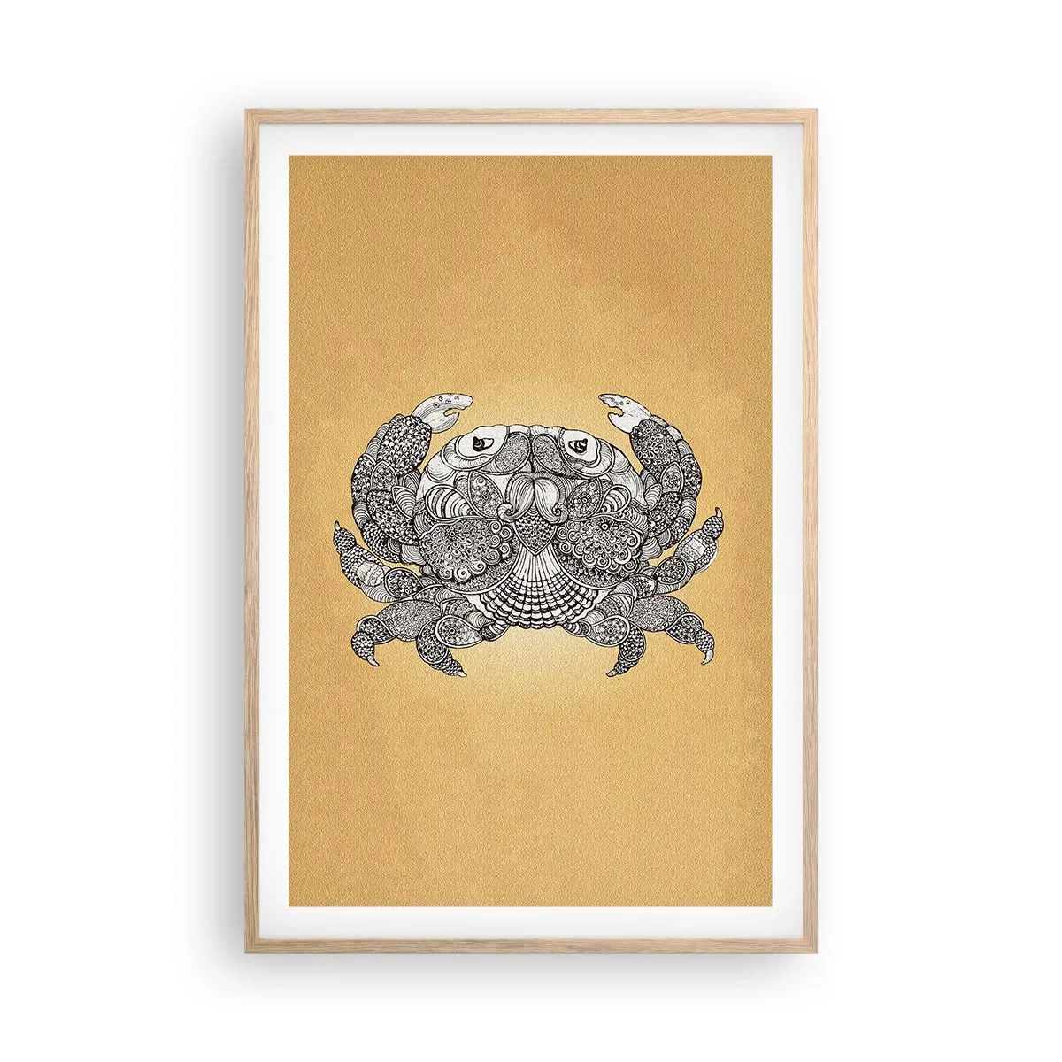 Plagát v ráme zo svetlého duba - Príbehy pána Kraba - 61x91 cm