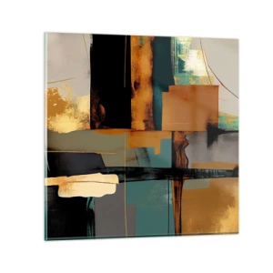 Obraz na skle - Abstrakcia – svetlo a tieň - 50x50 cm