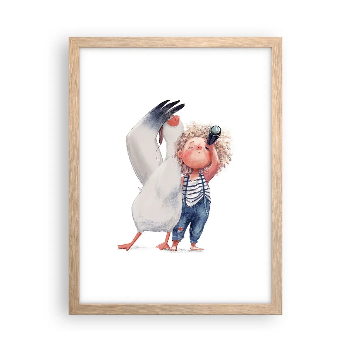 Plagát v ráme zo svetlého duba - Plán na skvelú cestu - 30x40 cm