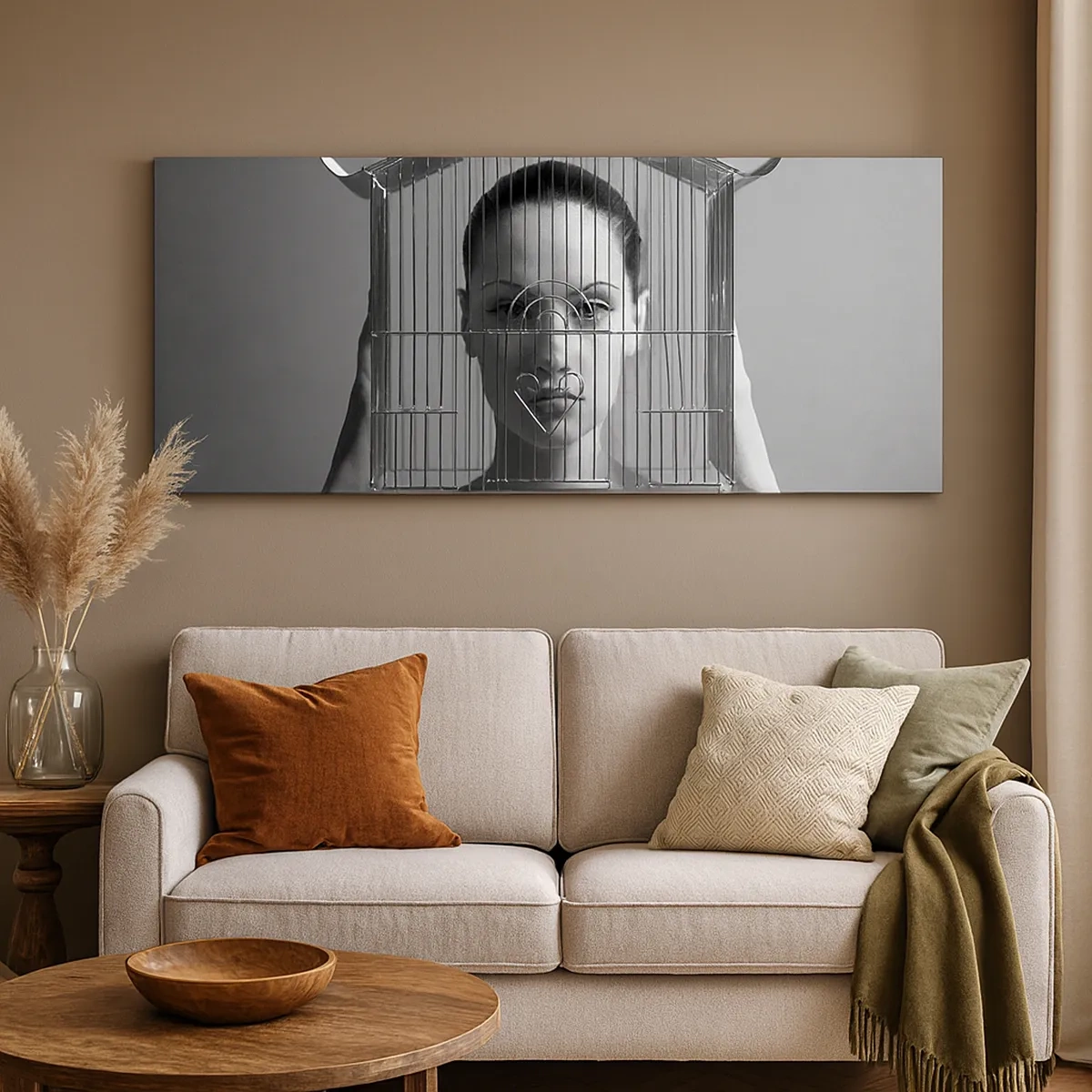 Obraz na plátne - Tak trochu surrealistický portrét - 30x30 cm