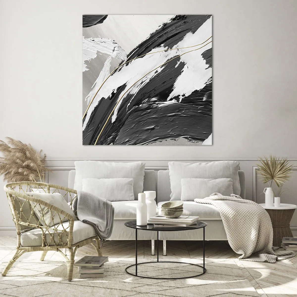 Obraz na skle - Veľkorysá abstrakcia - 40x40 cm