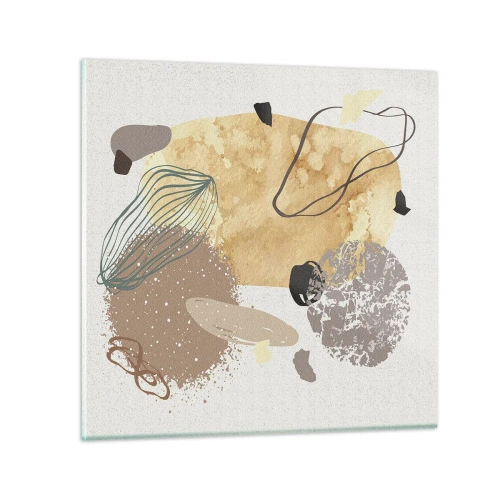 Obraz na skle - Abstraktná slivka - 30x30 cm