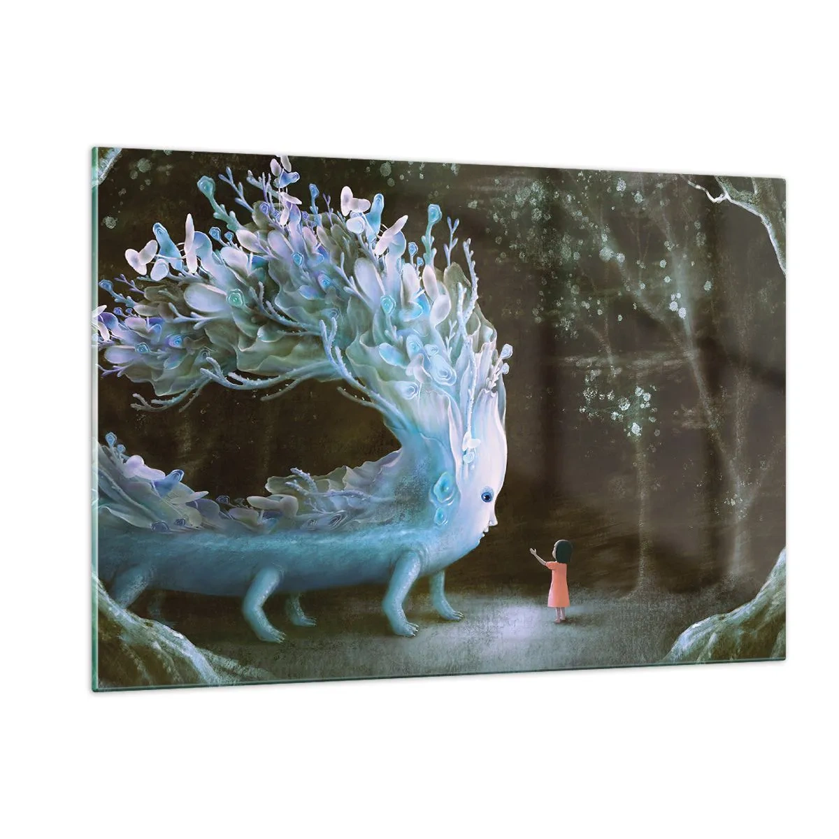 Obraz na skle - Fantastické stretnutie - 120x80 cm