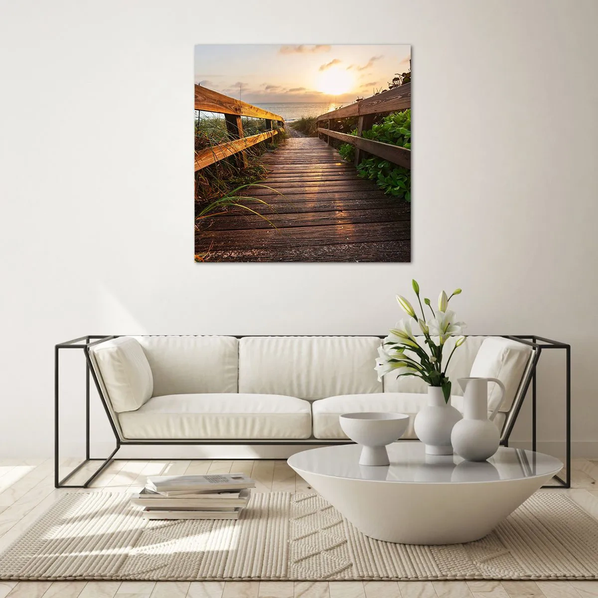 Obraz na skle - A priamo k brehu - 70x70 cm