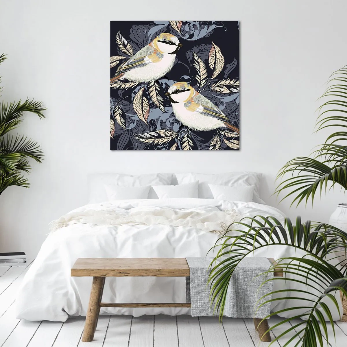 Obraz na plátne - Žltomodrá pieseň - 60x60 cm