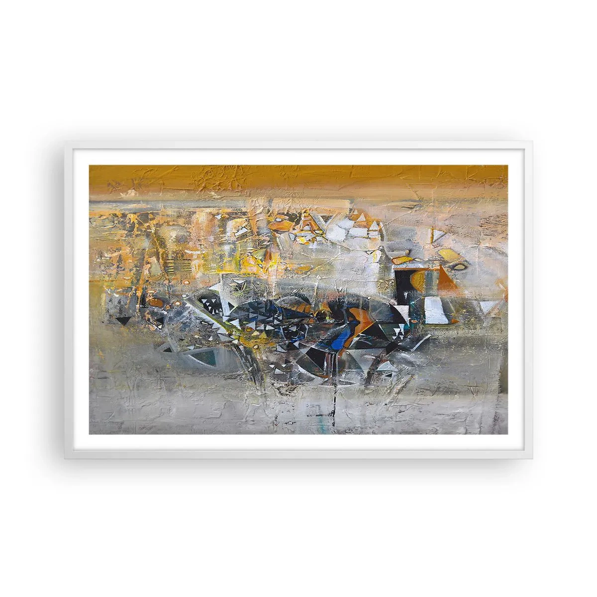 Plagát v bielom ráme - Všetko sa podarí - 91x61 cm