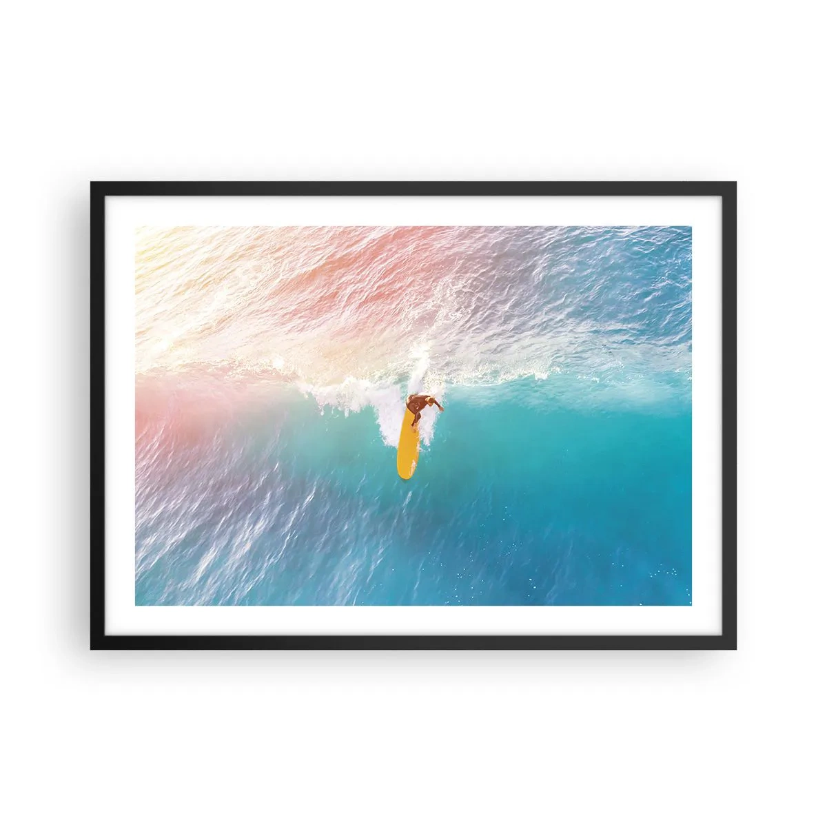 Plagát v čiernom ráme - Oceanický jazdec - 70x50 cm