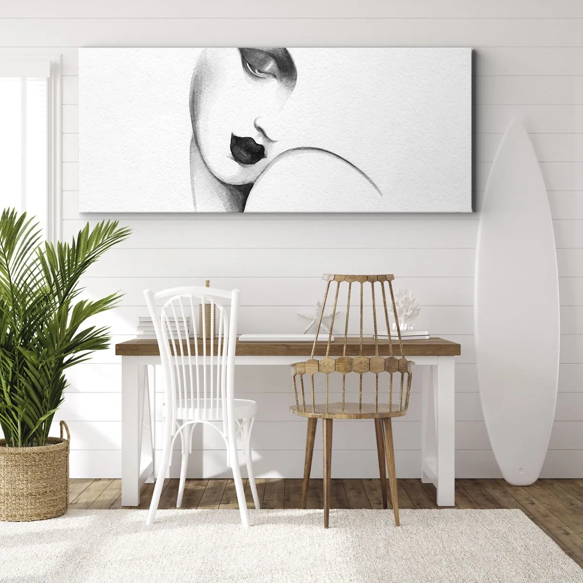 Obraz na plátne - V štýle Lempickej - 100x40 cm