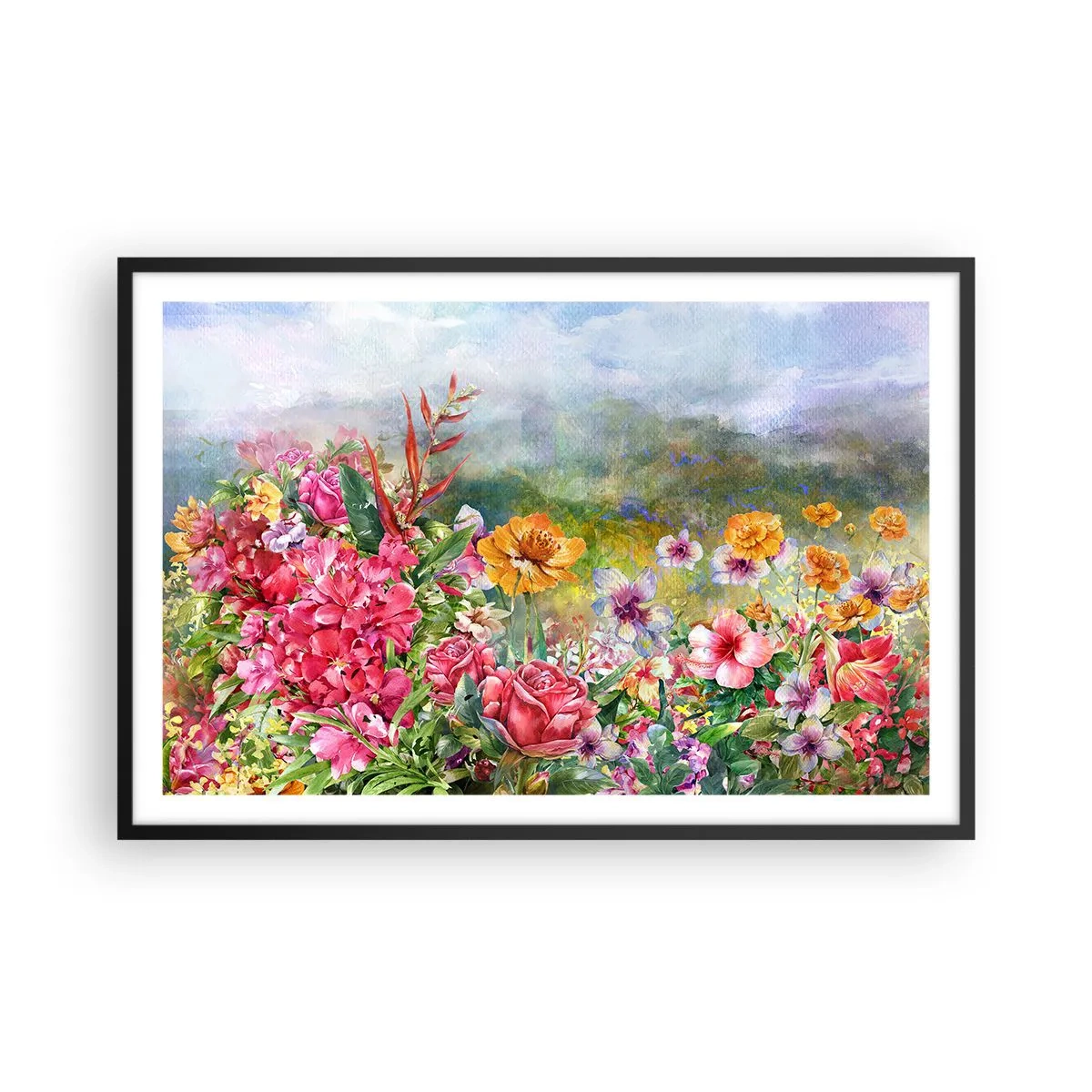 Plagát v čiernom ráme - Záhrada, ktorá sa zbláznila - 91x61 cm