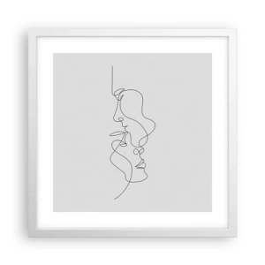 Plagát v bielom ráme - Žiar vášnivých túžob - 40x40 cm