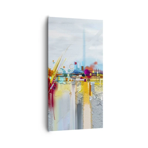 Obraz na plátne - Most radosti nad riekou života - 65x120 cm