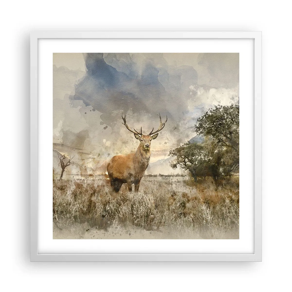 Plagát v bielom ráme - Dôstojnosť - sila - majestátnosť - 50x50 cm