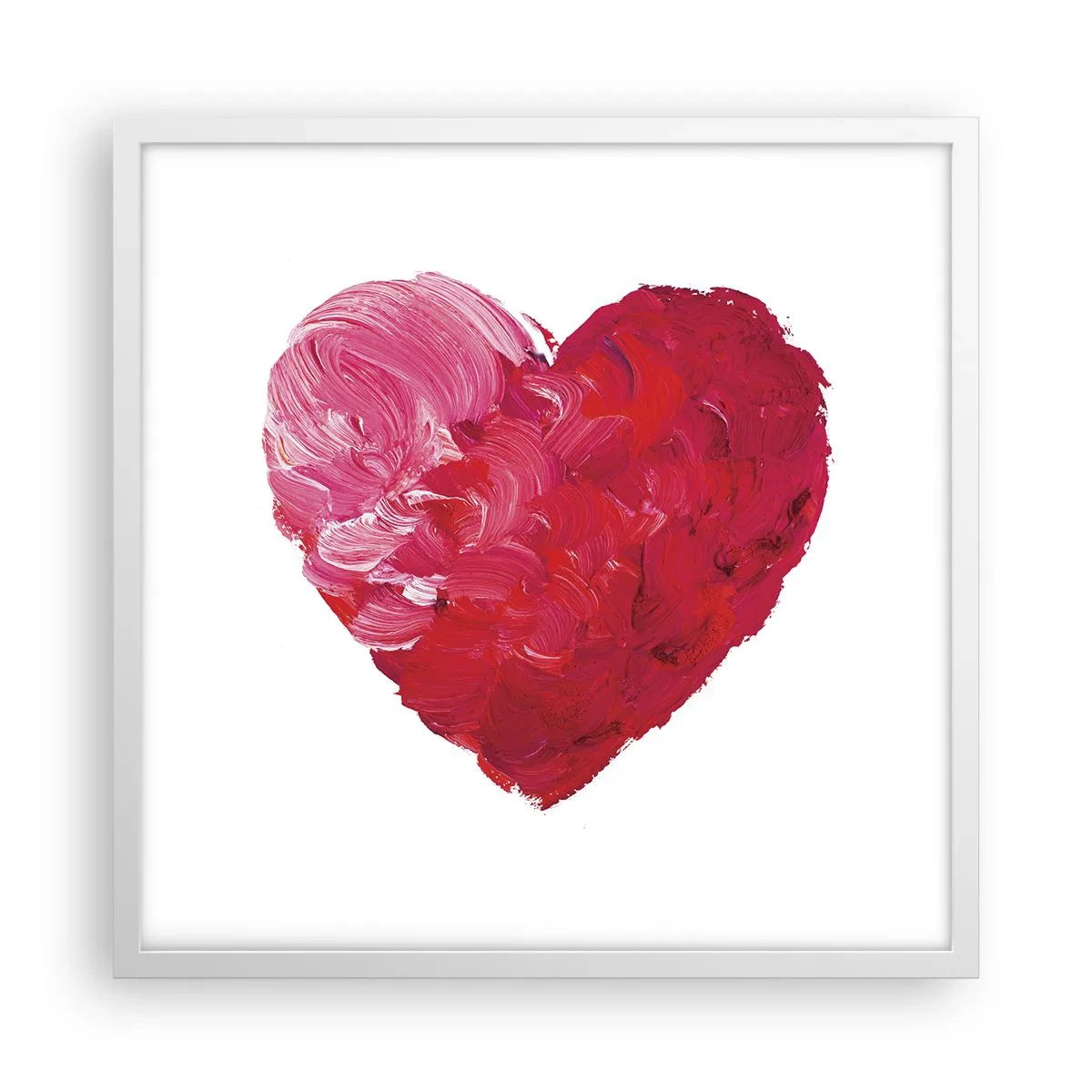 Plagát v bielom ráme - All you need is love - 50x50 cm
