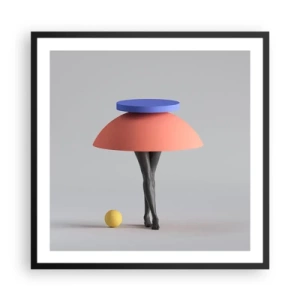 Plagát v čiernom ráme - Surrealistická kompozícia - 60x60 cm