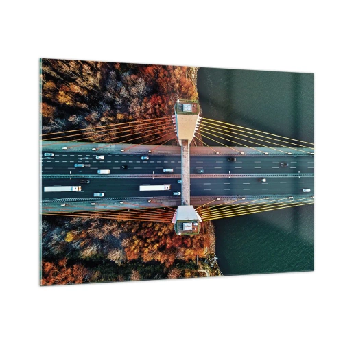 Obraz na skle - Za vodami, za lesmi - 100x70 cm