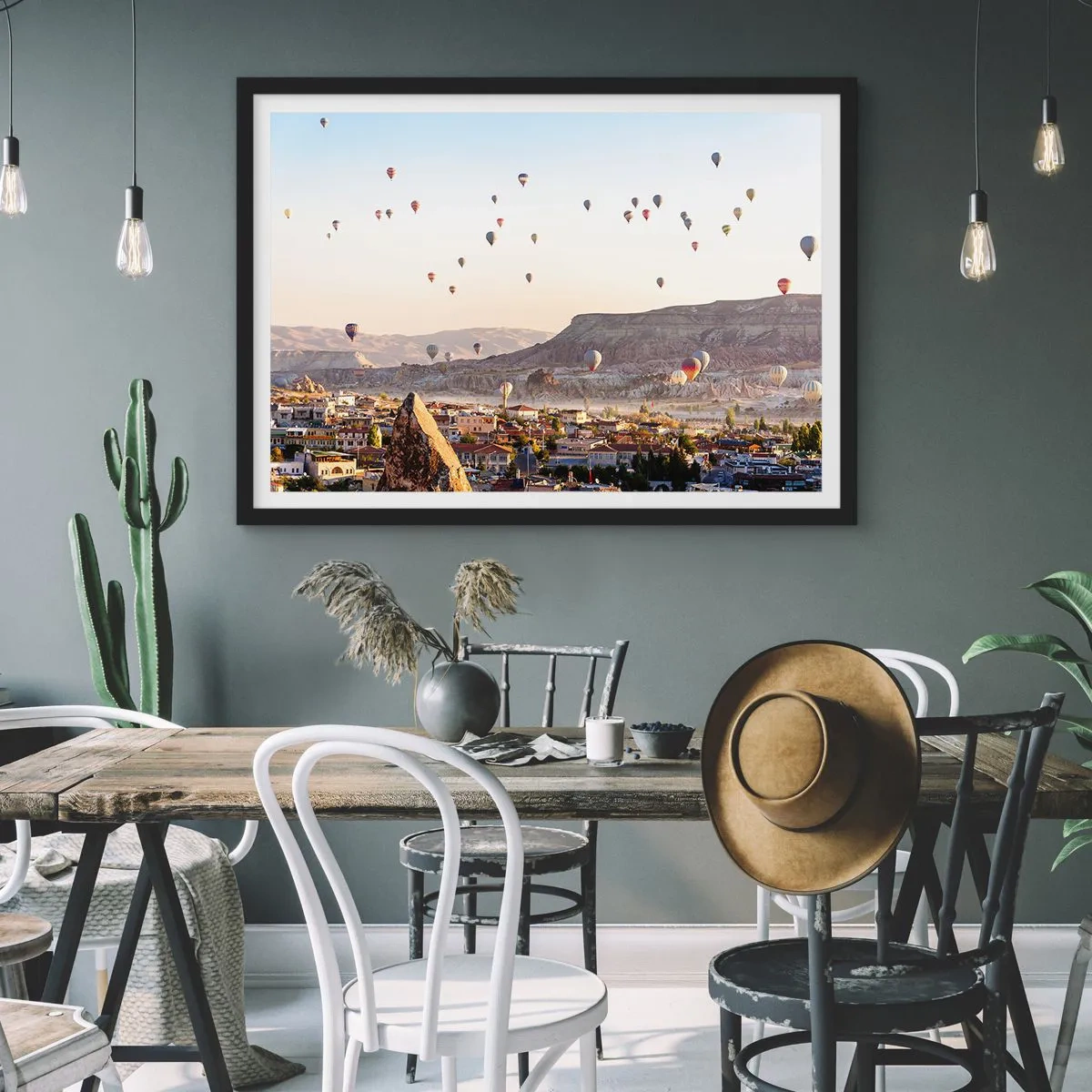 Plagát v čiernom ráme - Ako lode na oblohe - 100x70 cm