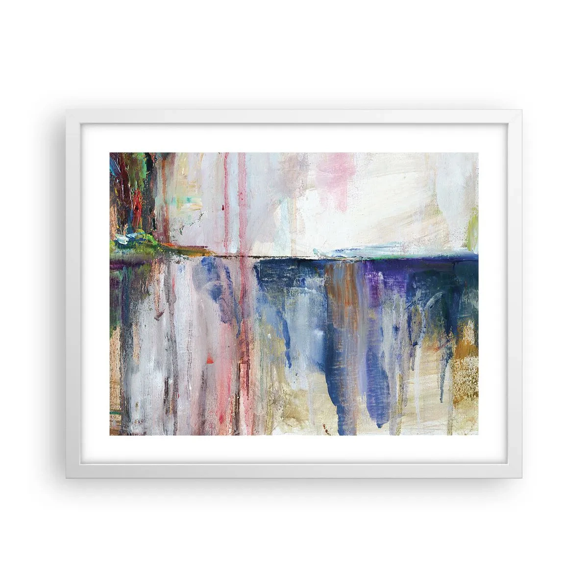 Plagát v bielom ráme - Farebné dojmy a asociácie - 50x40 cm