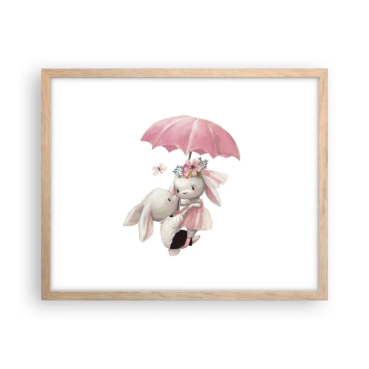 Plagát v ráme zo svetlého duba - To je láska - 50x40 cm