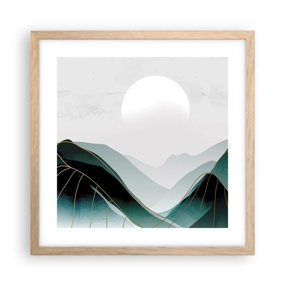 Plagát v ráme zo svetlého duba - V plnom majestáte - 40x40 cm