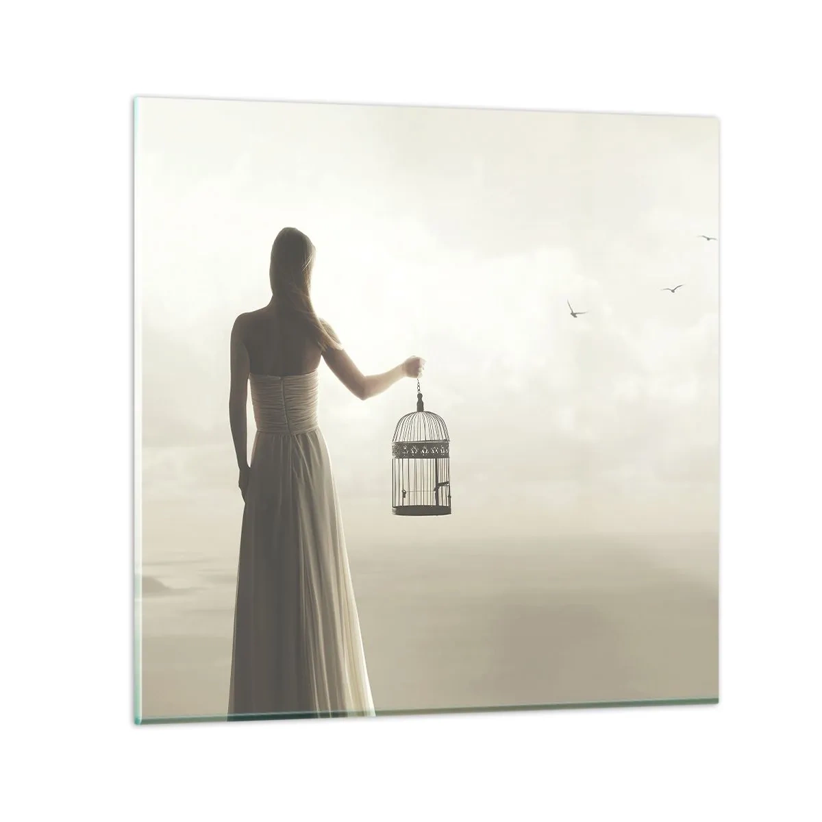Obraz na skle - Buď slobodná - 60x60 cm