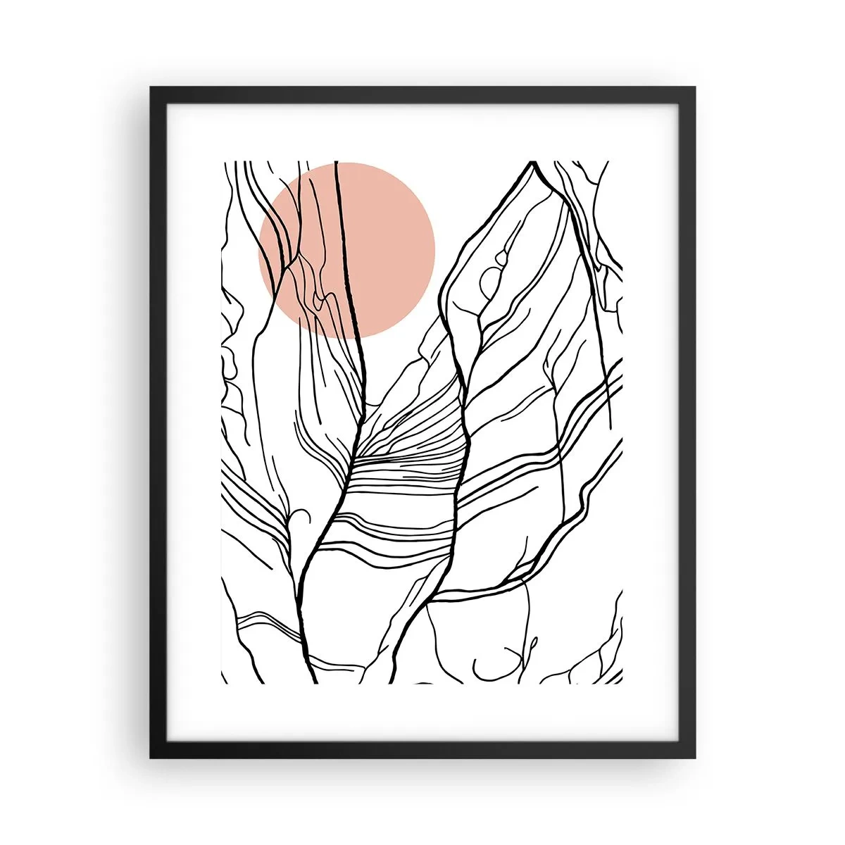 Plagát v čiernom ráme - V sieti vetvičiek - 40x50 cm