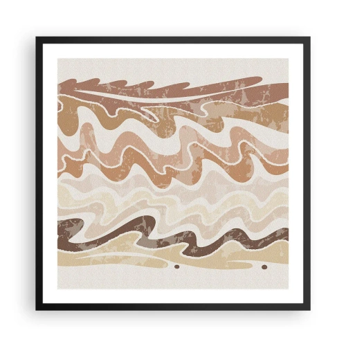 Plagát v čiernom ráme - Dobrá energia – dobré emócie - 60x60 cm