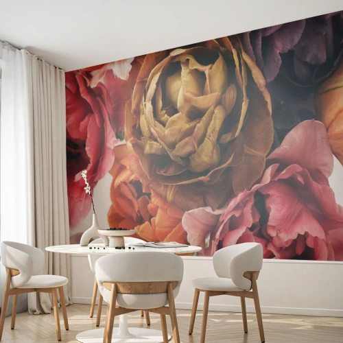 Fototapeta Premium Canvas - Oslava života - Kytica kvetov, Kvety, Pivonka - 400x280 cm