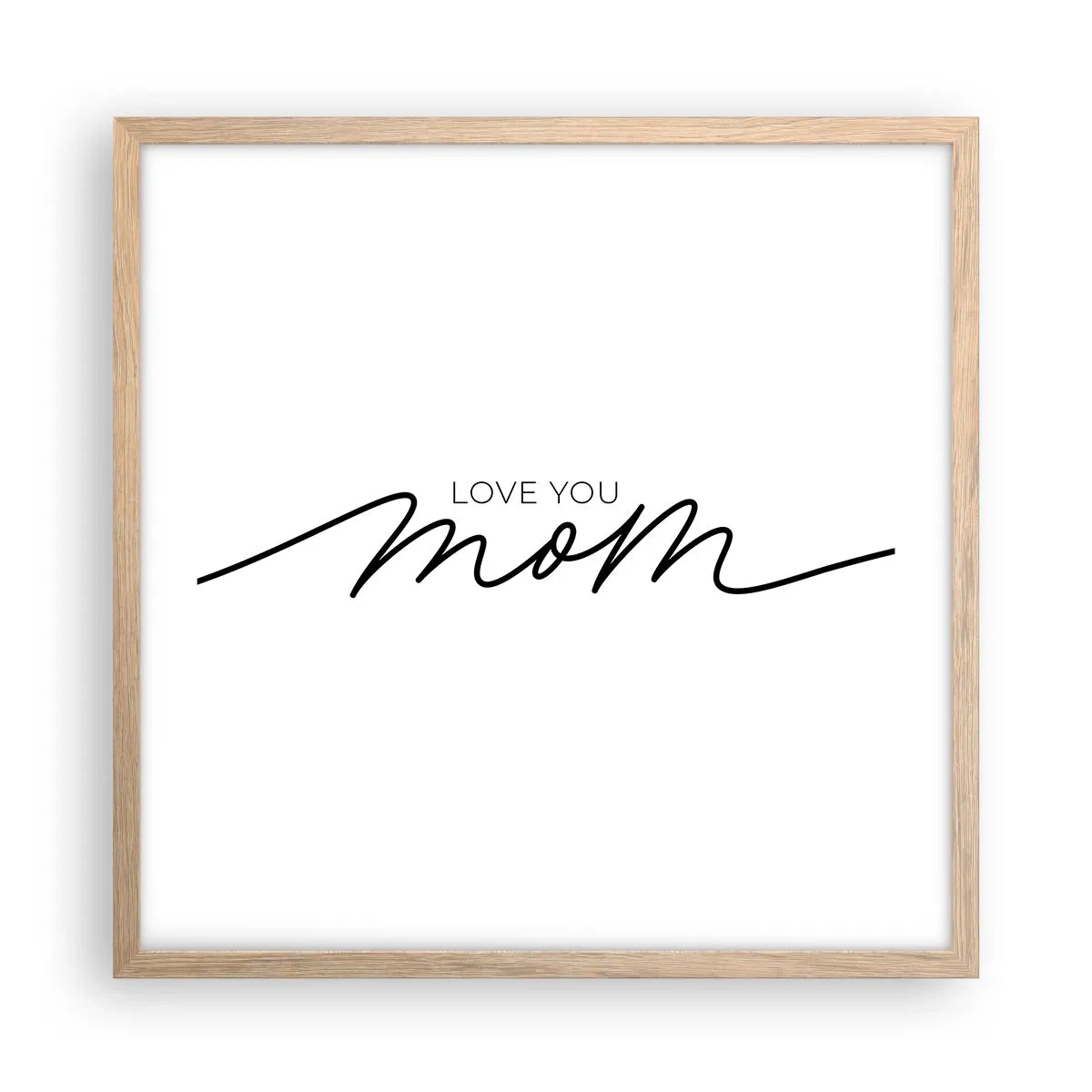 Plagát v ráme zo svetlého duba - Veľké dojatie - 50x50 cm