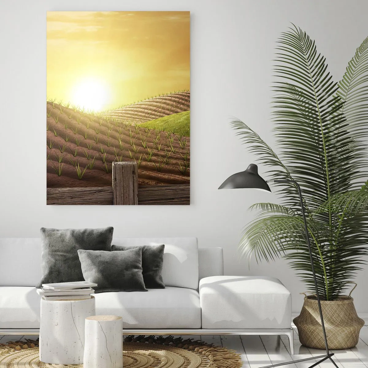 Obraz na skle - Farma ako z rozprávky - 50x70 cm