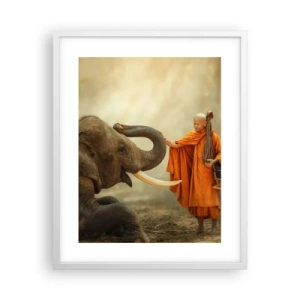 Plagát v bielom ráme - Stretnutie na cestách - 40x50 cm