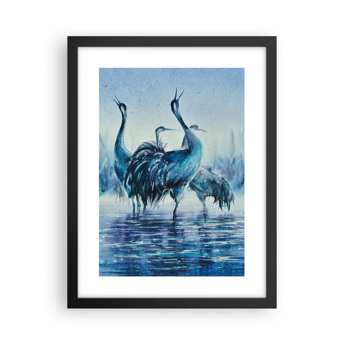 Plagát v čiernom ráme - Ranné stretnutie - 30x40 cm