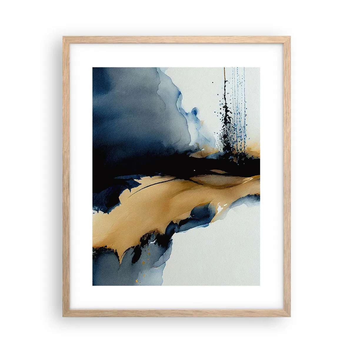 Plagát v ráme zo svetlého duba - Za závojom - 40x50 cm