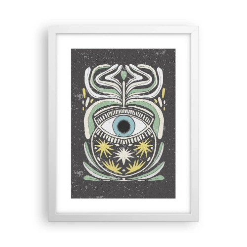 Plagát v bielom ráme - Kmeňové rituály - 30x40 cm