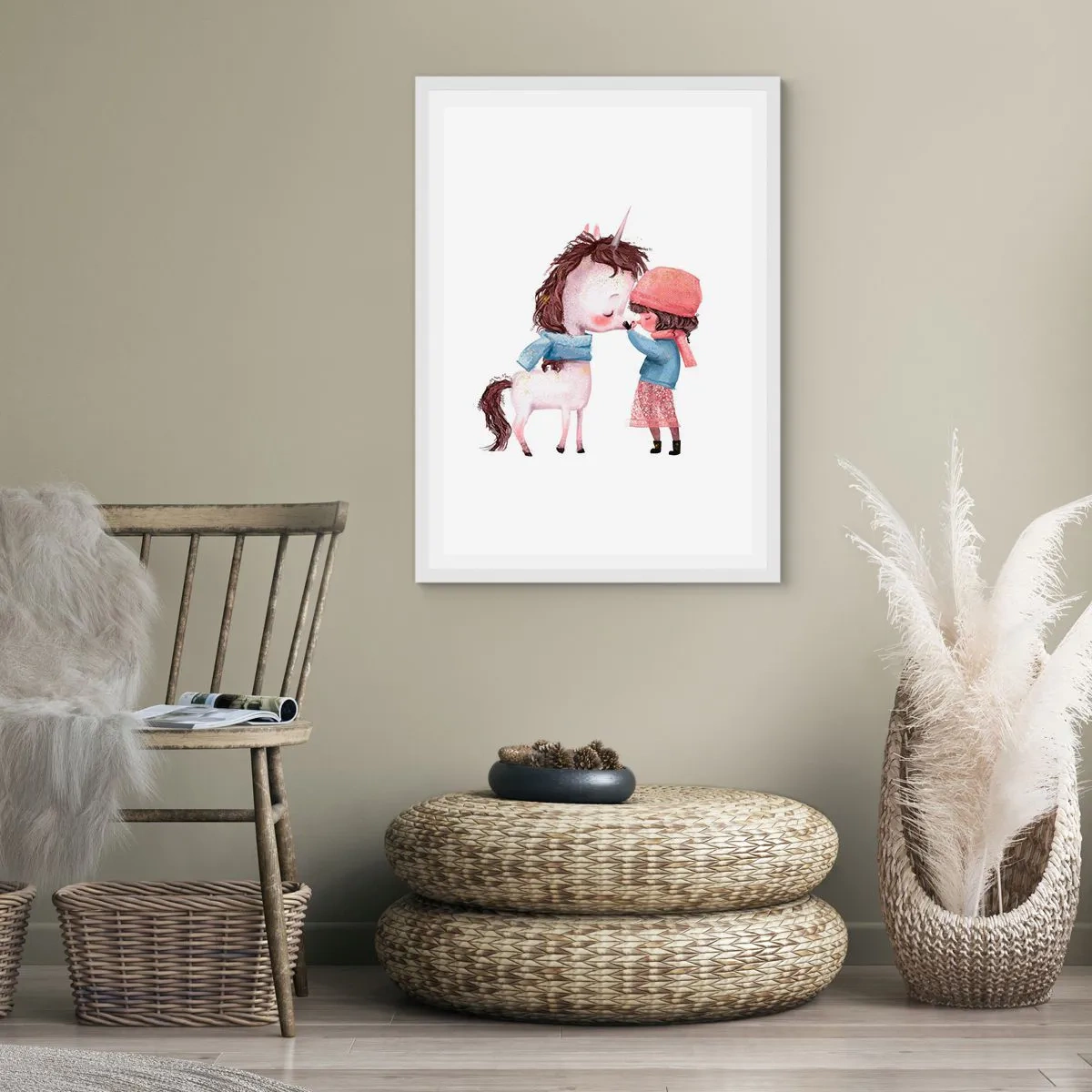 Plagát v bielom ráme - Zimný príbeh - 40x50 cm