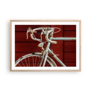 Plagát v ráme zo svetlého duba - Stvorený pre víťazstvo - 70x50 cm